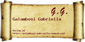 Galambosi Gabriella névjegykártya