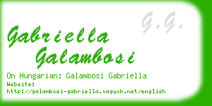 gabriella galambosi business card